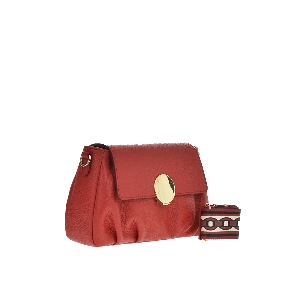 Geanta de umar din piele naturala Antonia Moretti AM1124, Rosu, #2, Bagsy