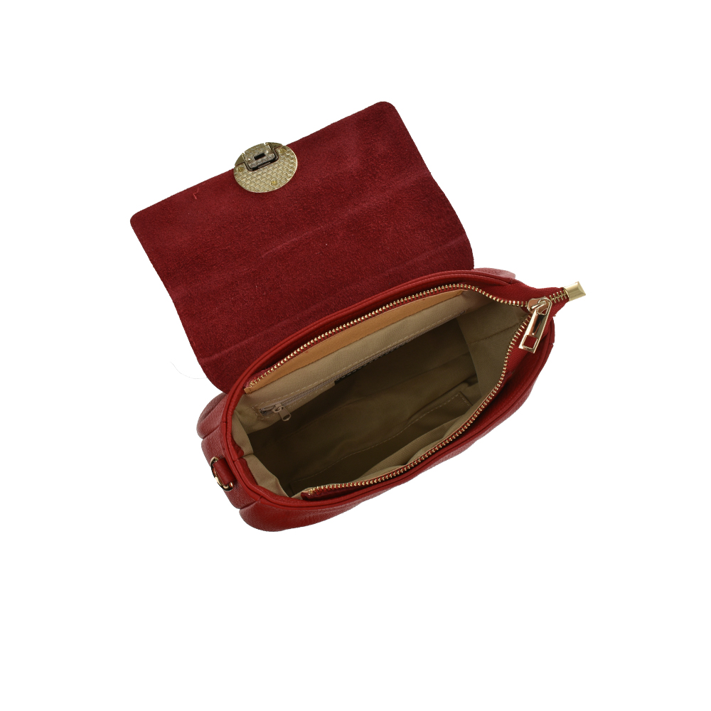 Geanta de umar din piele naturala Antonia Moretti AM1124, Rosu, #4, Bagsy