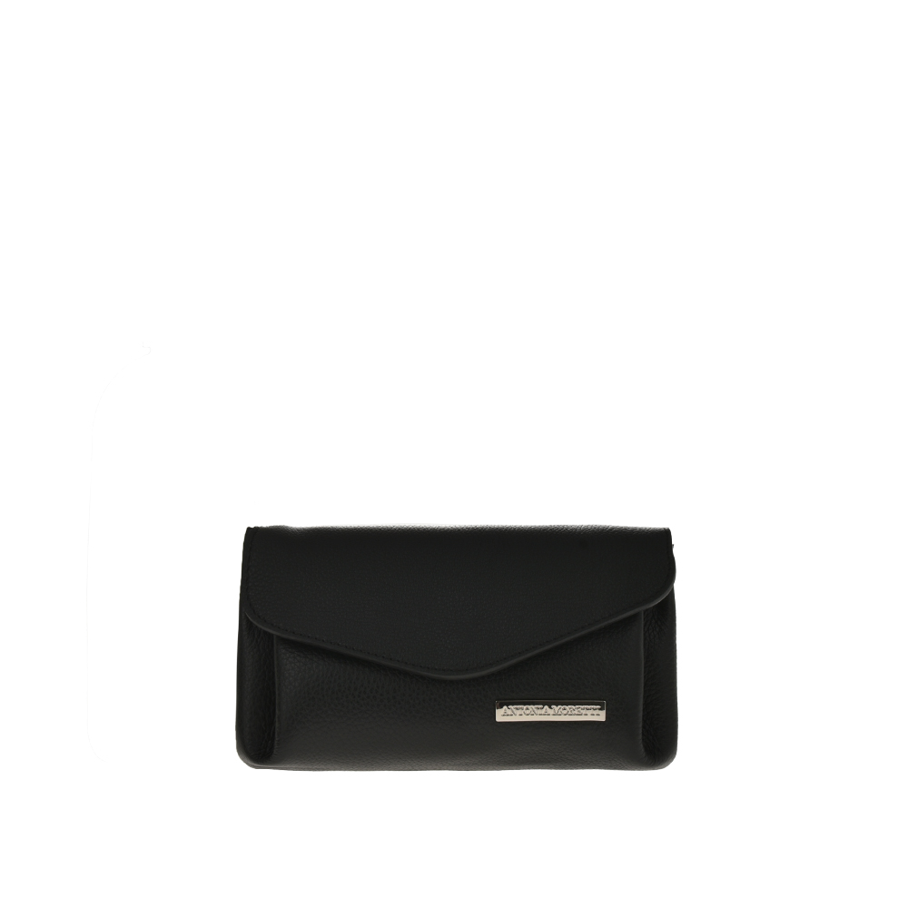 Geanta de umar din piele  naturala Antonia Moretti AM1125, Negru, #1, Bagsy