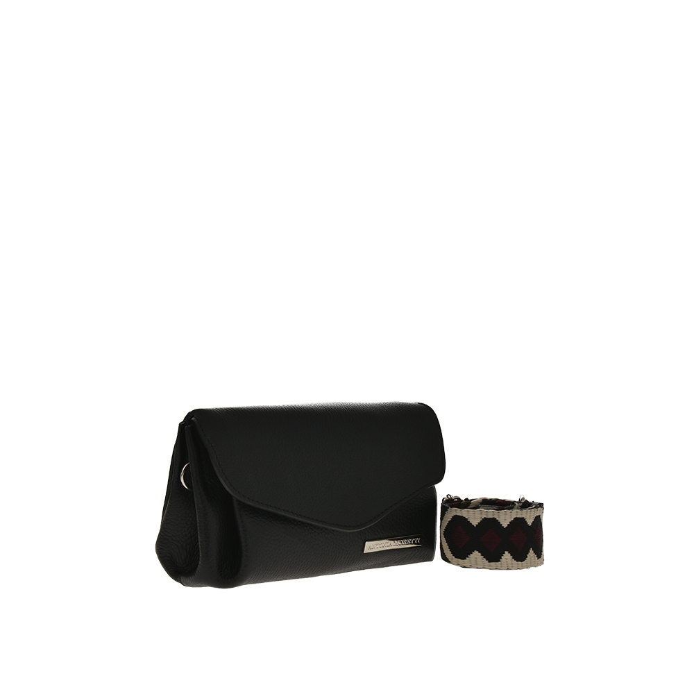 Geanta de umar din piele  naturala Antonia Moretti AM1125, Negru, #2, Bagsy