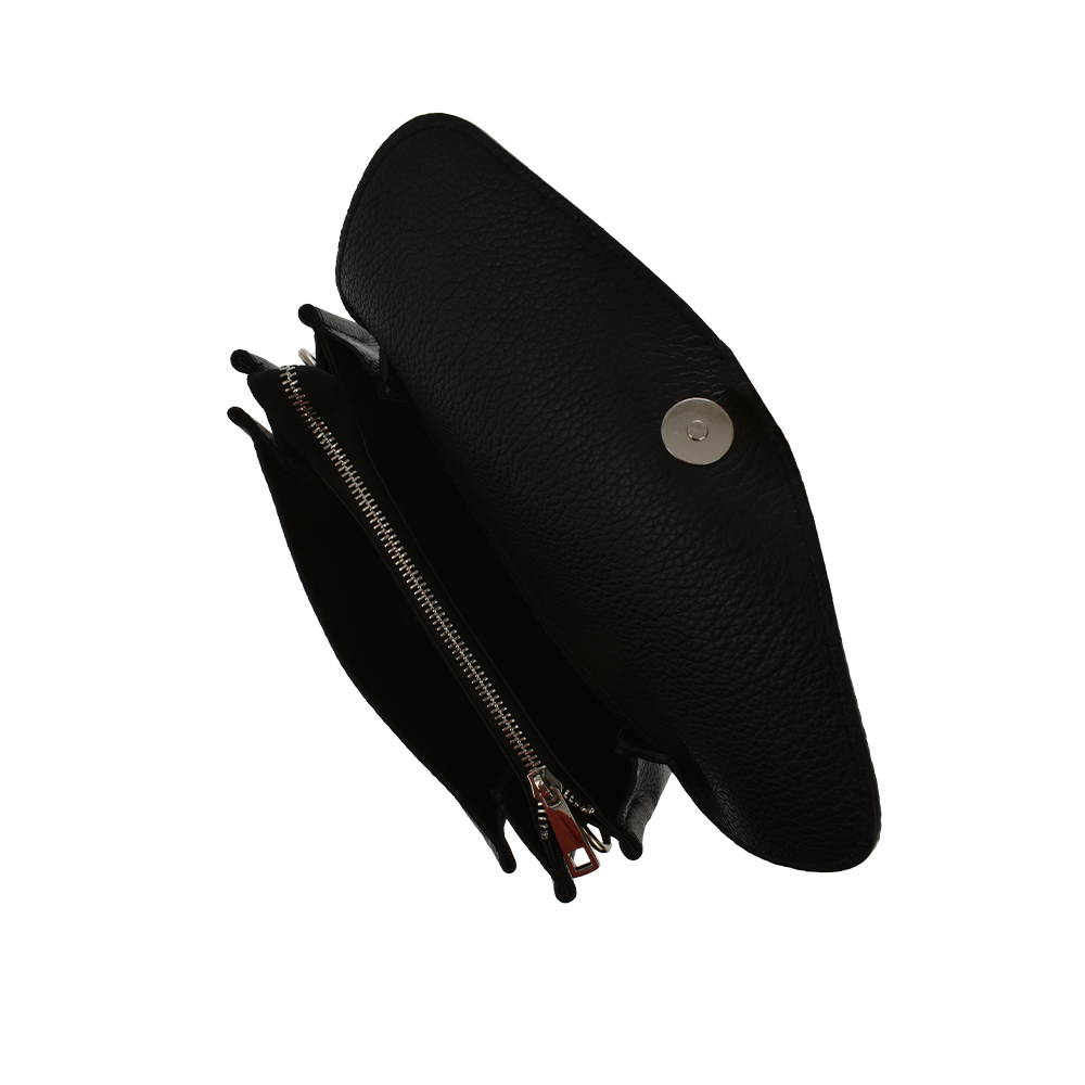 Geanta de umar din piele  naturala Antonia Moretti AM1125, Negru, #4, Bagsy