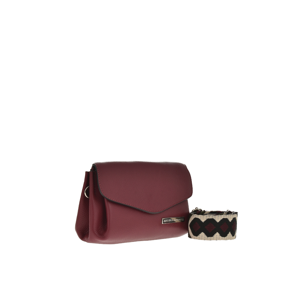 Geanta de umar din piele  naturala Antonia Moretti AM1125, Visiniu, #2, Bagsy