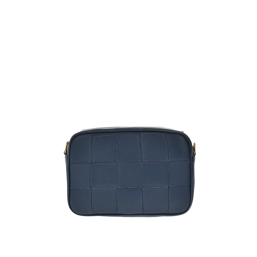 Geanta de umar din piele naturala Antonia Moretti AM1127, Albastru, #3, Bagsy