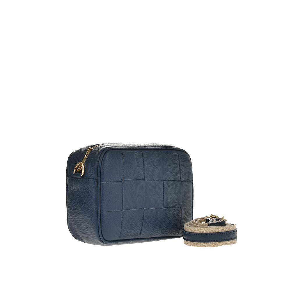 Geanta de umar din piele naturala Antonia Moretti AM1127, Albastru, #2, Bagsy