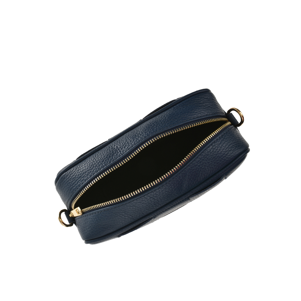 Geanta de umar din piele naturala Antonia Moretti AM1127, Albastru, #4, Bagsy