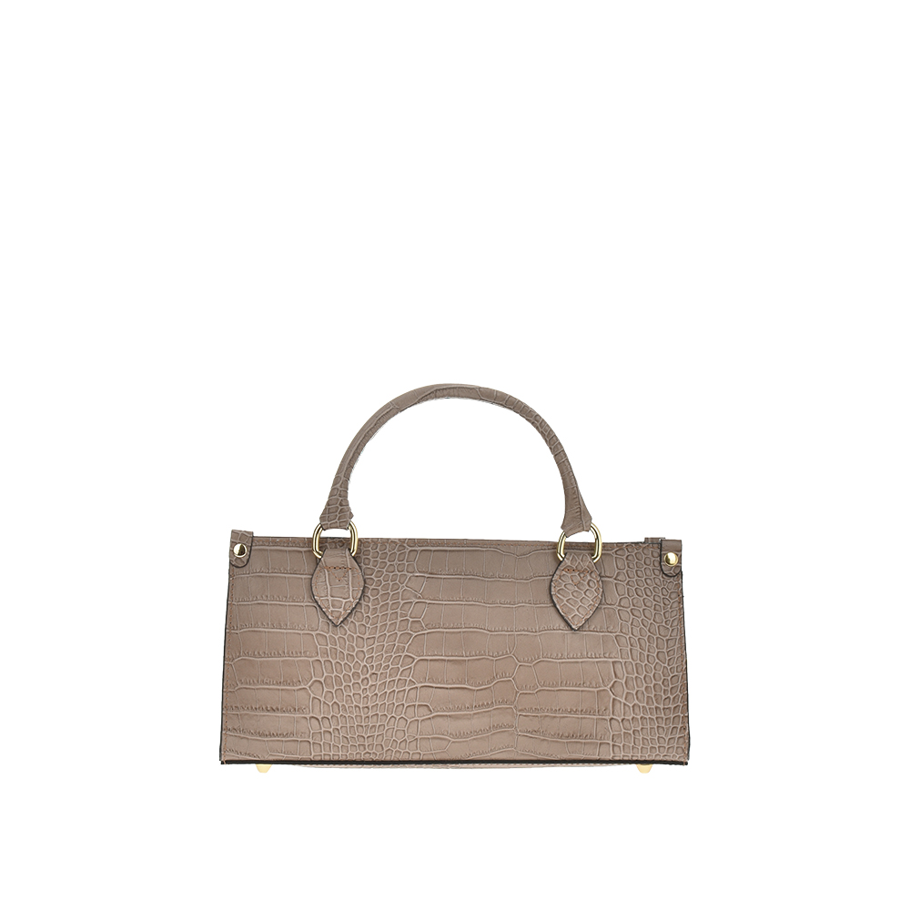 Geanta de mana din piele naturala Antonia Moretti AM1128, Grej, #3, Bagsy