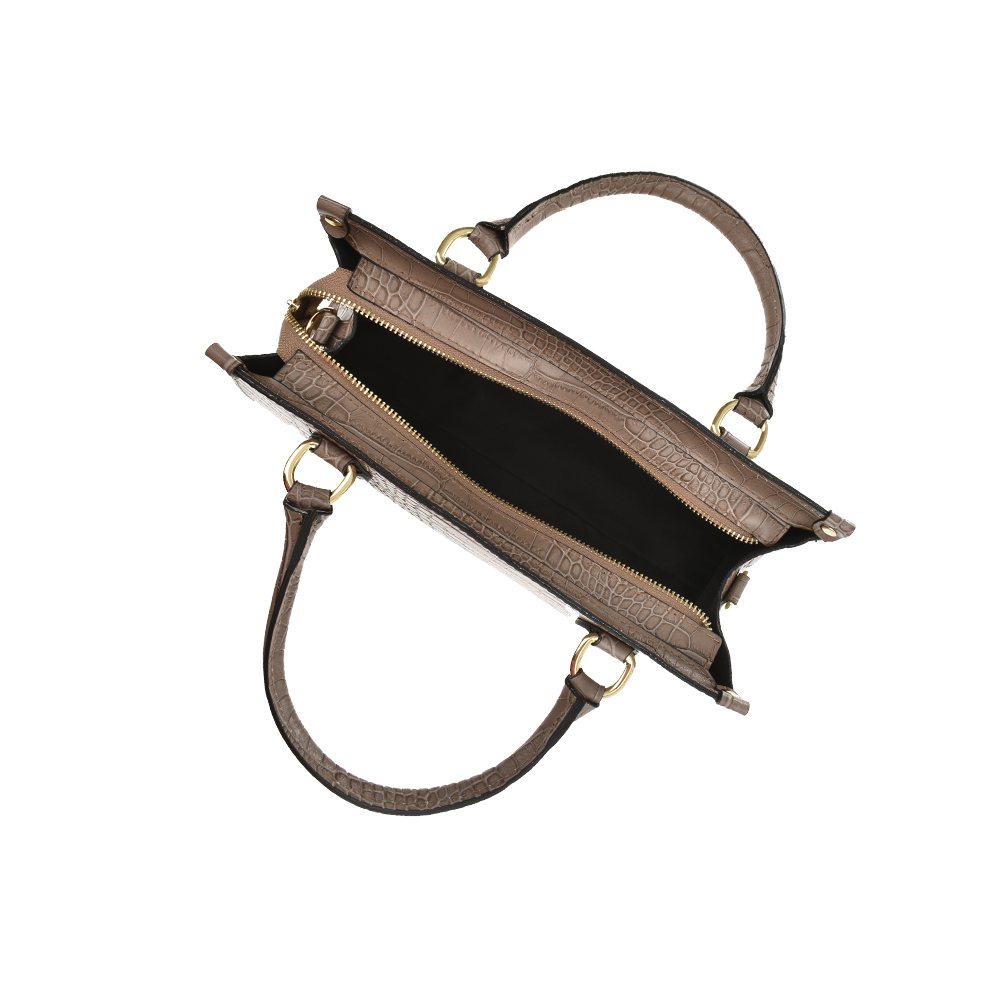 Geanta de mana din piele naturala Antonia Moretti AM1128, Grej, #4, Bagsy