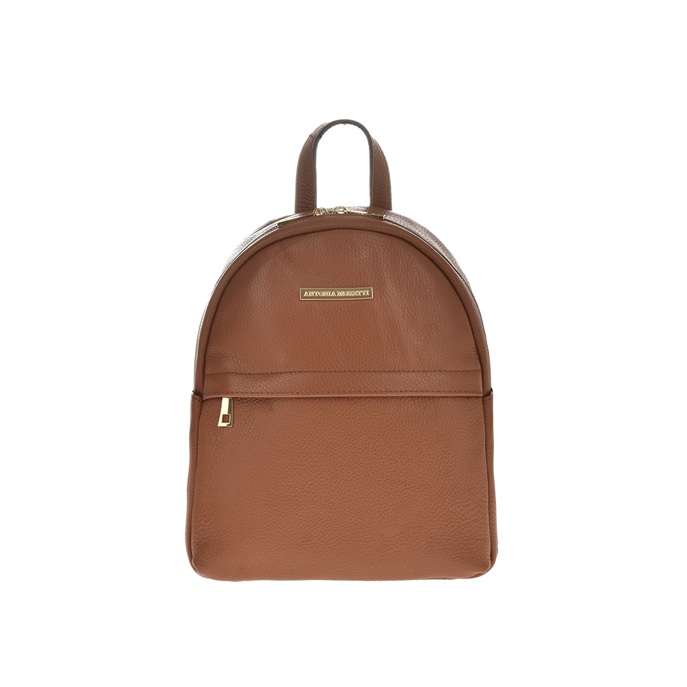 Rucsac dama din piele naturala Antonia Moretti AM1129, Cognac, #1, Bagsy