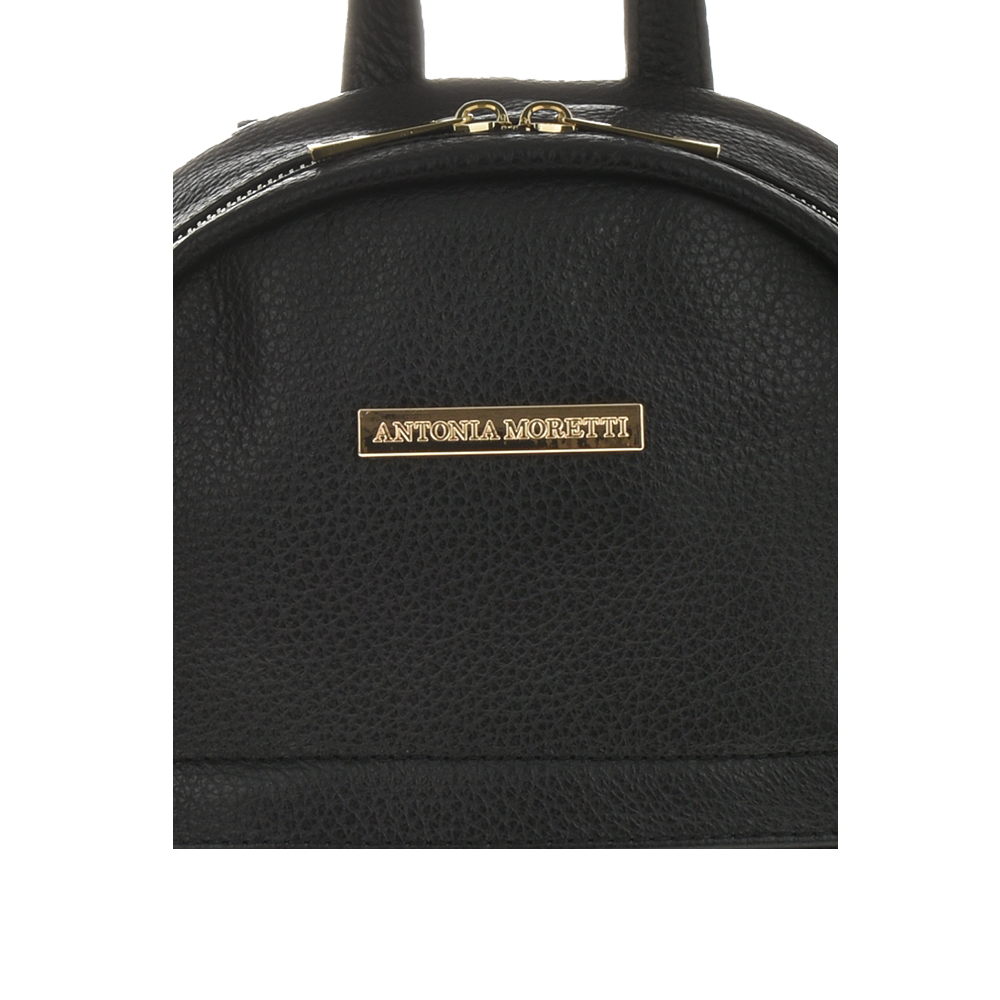 Rucsac dama din piele naturala Antonia Moretti AM1129, Nero, #5, Bagsy