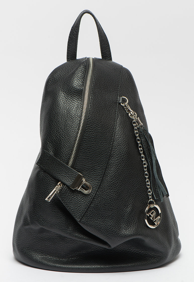 Rucsac dama din piele naturala Antonia Moretti AM1130, Negru, #1, Bagsy