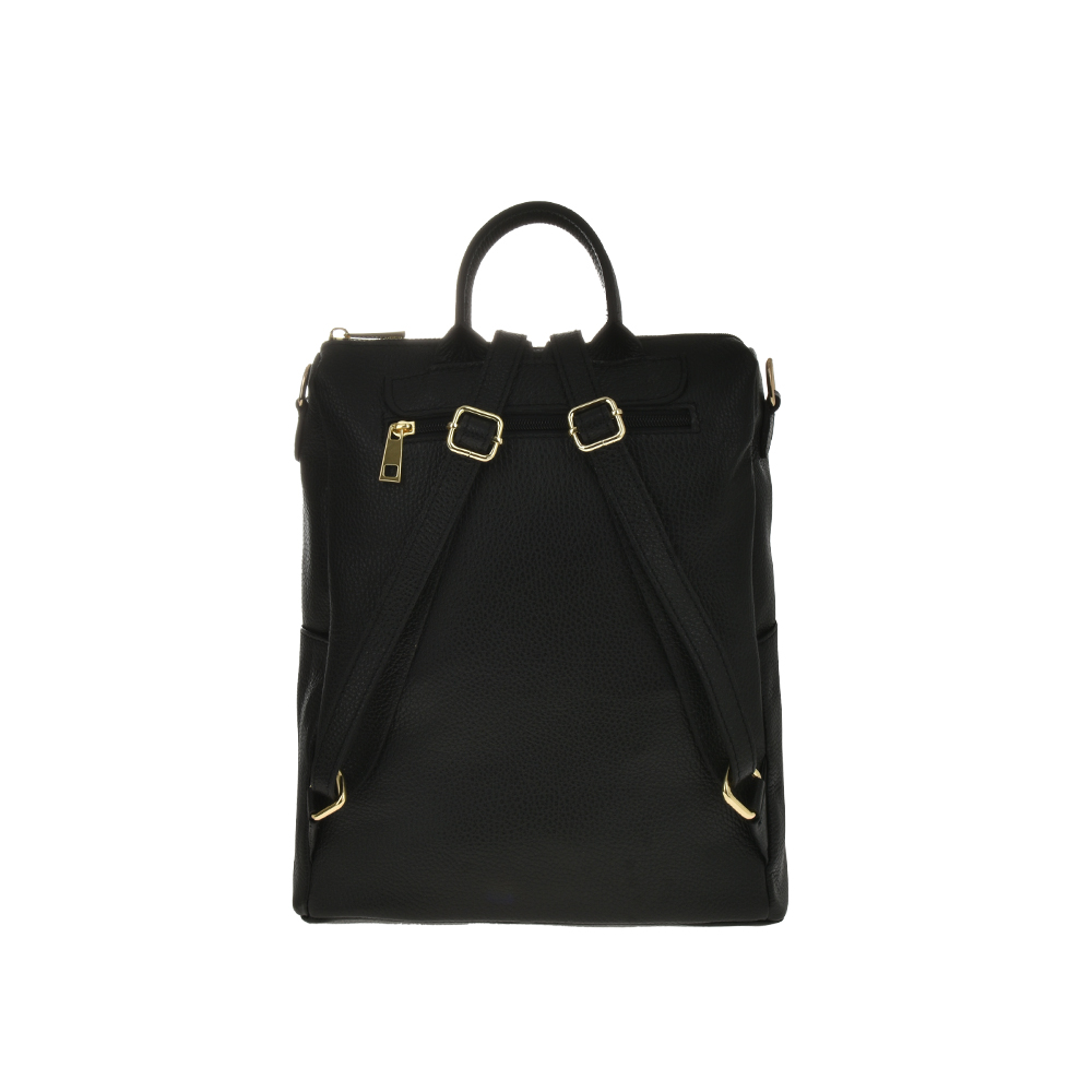 Rucsac din piele natuarala Antonia Moretti AM1131, Negru, #3, Bagsy