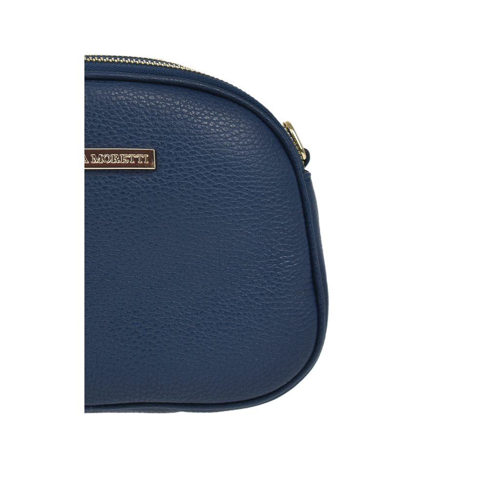 Geanta de umar din piele naturala Antonia Moretti AM1159, Albastru, #5, Bagsy