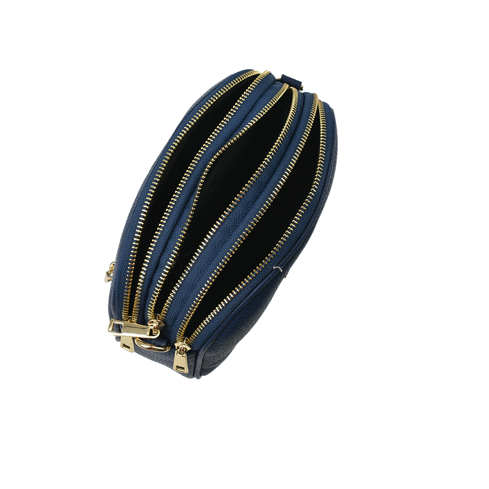 Geanta de umar din piele naturala Antonia Moretti AM1159, Albastru, #4, Bagsy