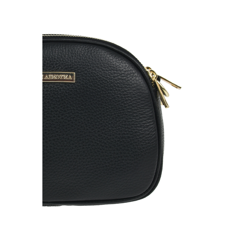 Geanta de umar din piele naturala Antonia Moretti AM1159, Negru, #5, Bagsy