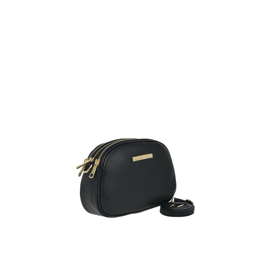 Geanta de umar din piele naturala Antonia Moretti AM1159, Negru, #2, Bagsy