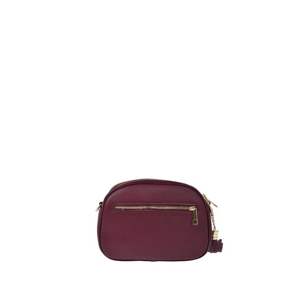 Geanta de umar din piele naturala Antonia Moretti AM1159, Visiniu, #3, Bagsy