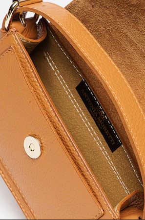 Geanta de umar din piele naturala Antonia Moretti AM1182, Cognac, #3, Bagsy