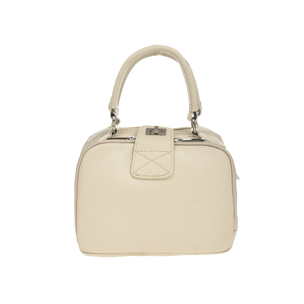 Geanta de mana din piele naturala Antonia Moretti AM1188, Bej, #1, Bagsy