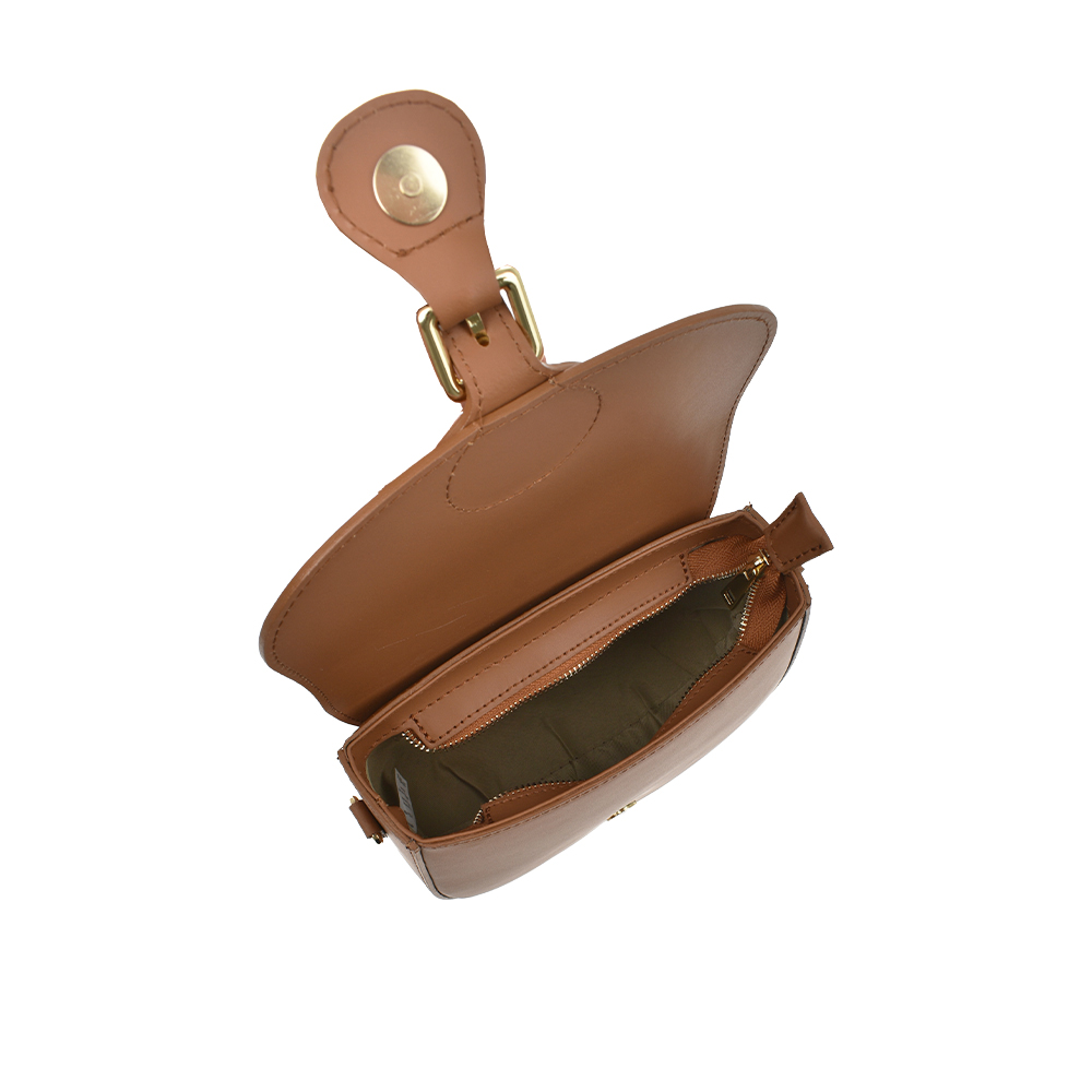 Geanta de mana din piele naturala Antonia Moretti AM1204, Cognac, #4, Bagsy