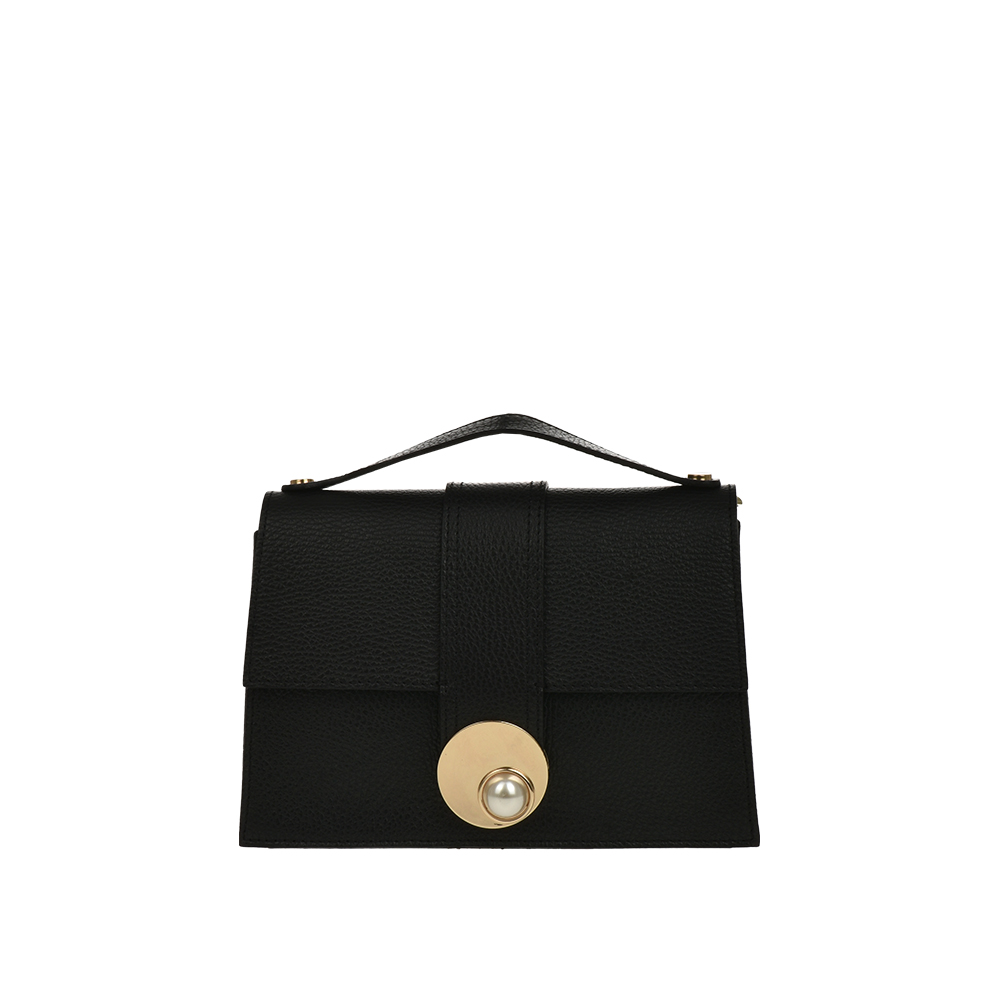 Geanta de mana din piele naturala Antonia Moretti AM1205, Negru, #1, Bagsy