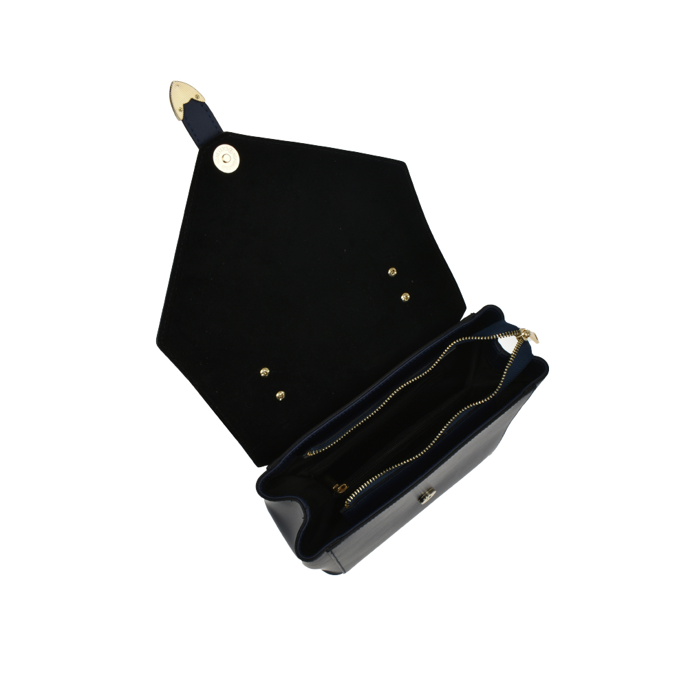 Rucsac dama din piele naturala Antonia Moretti AM1206, Albastru, #4, Bagsy