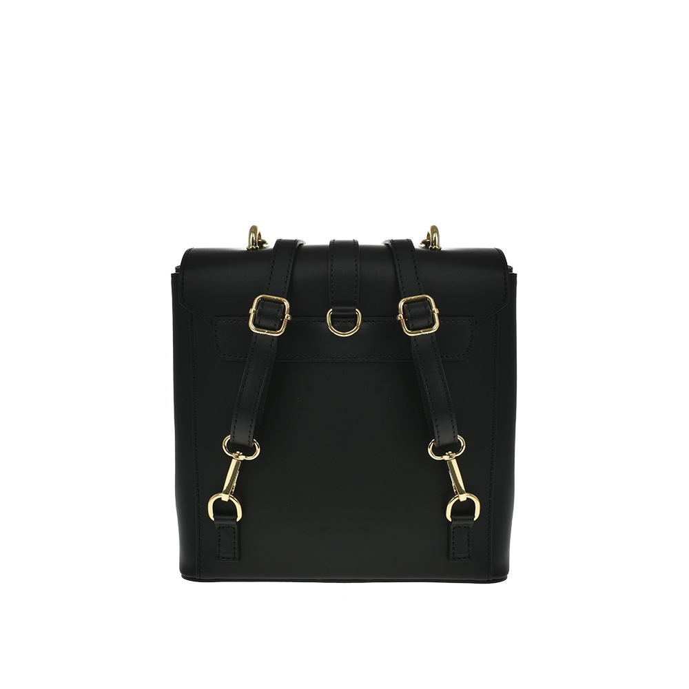 Rucsac dama din piele naturala Antonia Moretti AM1206, Negru, #3, Bagsy