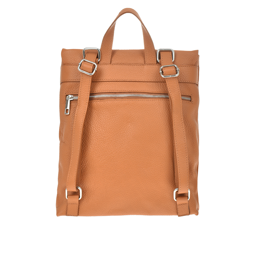 Rucsac dama din piele naturala Antonia Moretti AM1209, Cognac, #3, Bagsy
