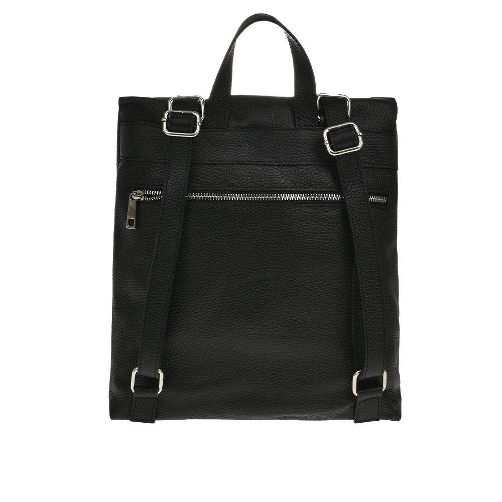 Rucsac dama din piele naturala Antonia Moretti AM1209, Negru, Nr. 4, Bagsy