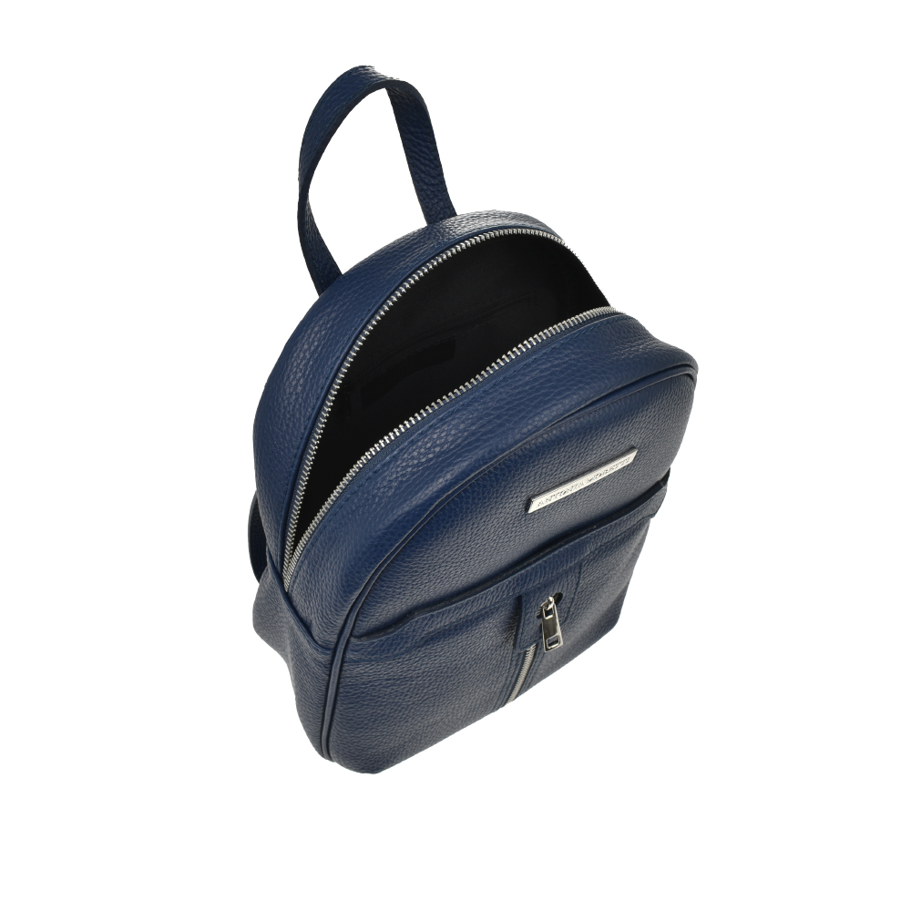 Rucsac dama din piele naturala Antonia Moretti AM1210, Albastru, #4, Bagsy