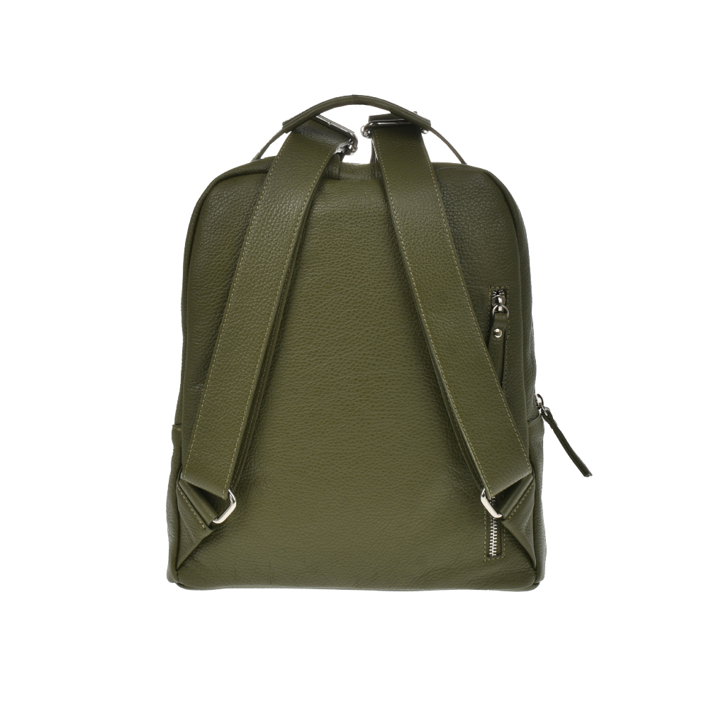 Rucsac dama din piele naturala Antonia Moretti AM1211, Verde, #3, Bagsy