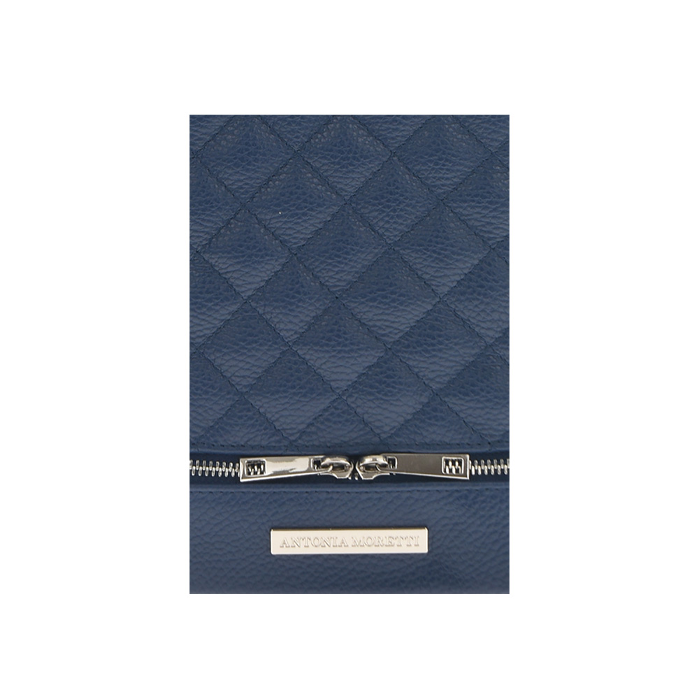Rucsac dama din piele naturala Antonia Moretti AM1217, Albastru, #5, Bagsy