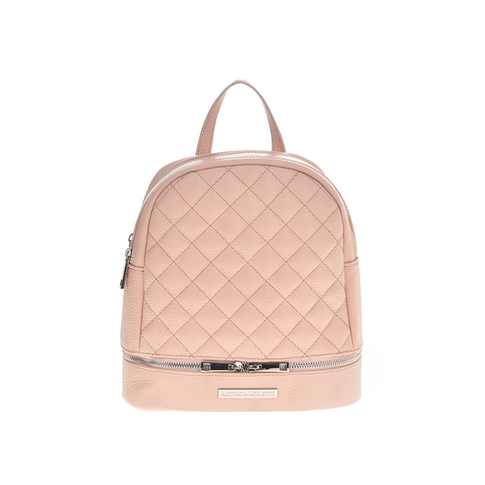 Rucsac dama din piele naturala Antonia Moretti AM1217, Roz, #1, Bagsy