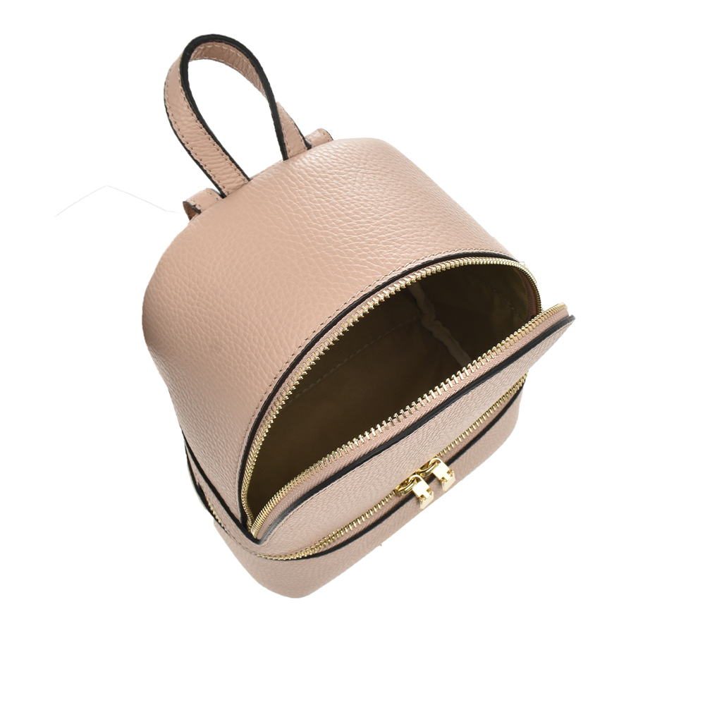 Rucsac dama din piele naturala Antonia Moretti  AM1218, Roz prafuit, #4, Bagsy