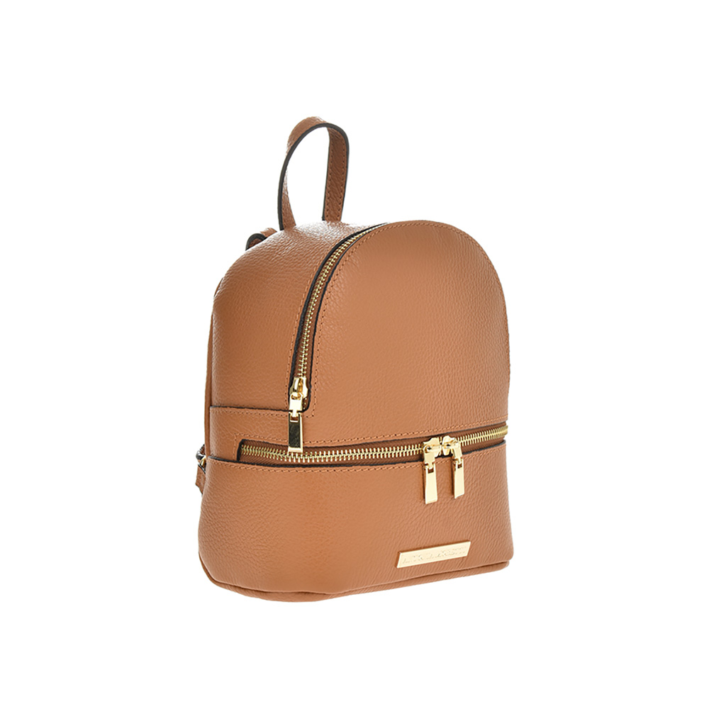 Rucsac dama din piele naturala Antonia Moretti  AM1218, Cognac, #2, Bagsy