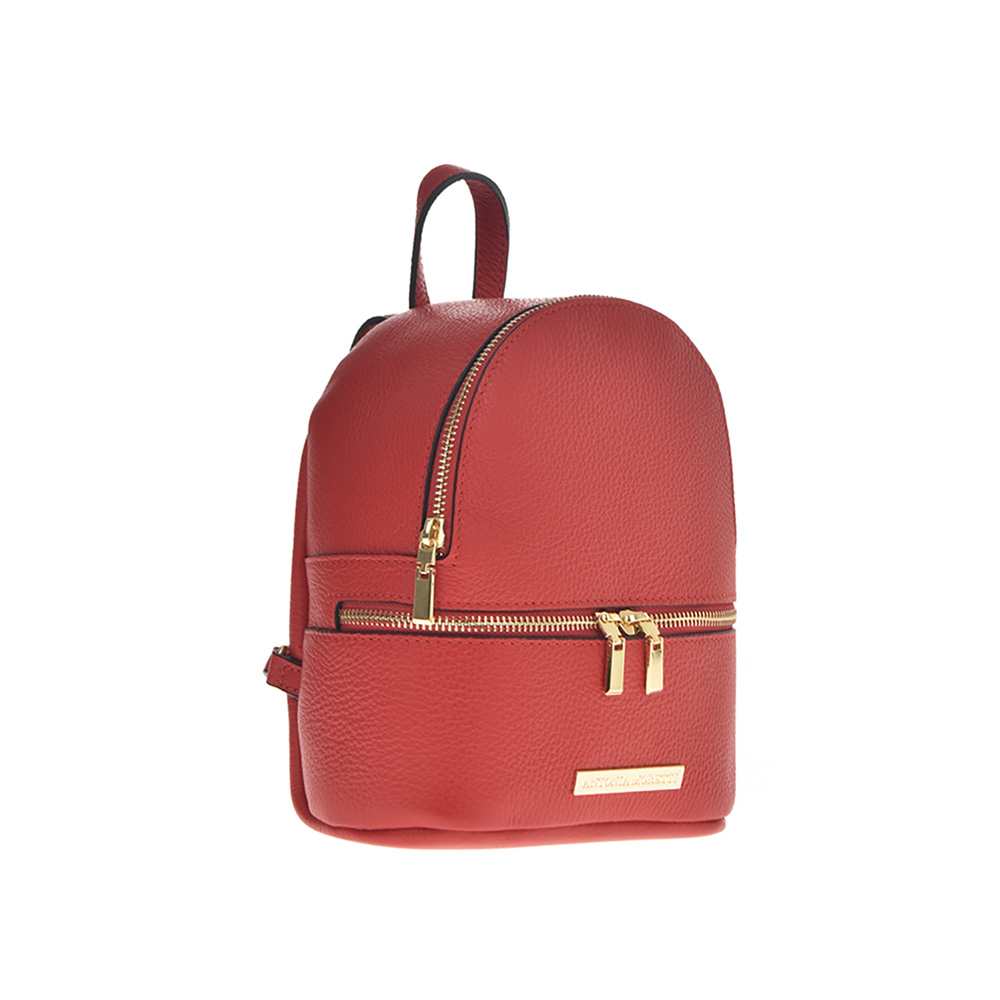Rucsac dama din piele naturala Antonia Moretti  AM1218, Rosu, #2, Bagsy