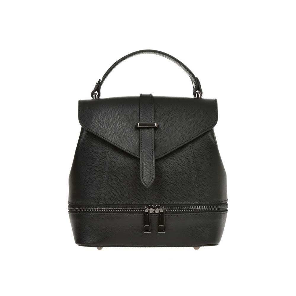 Rucsac dama din piele naturala Antonia Moretti AM1219, Negru, #1, Bagsy