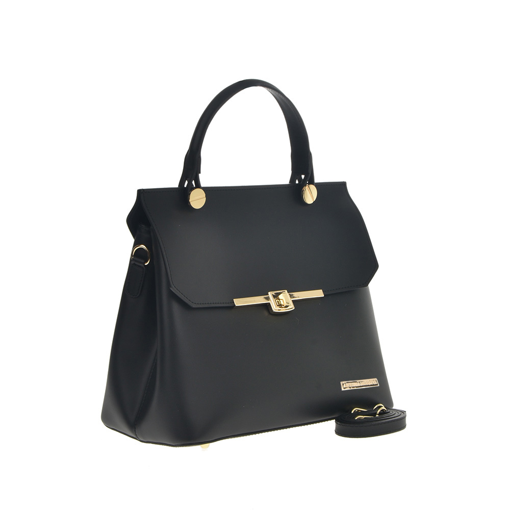 Geanta de mana din piele naturala Antonia Moretti AM1220, Negru, #2, Bagsy