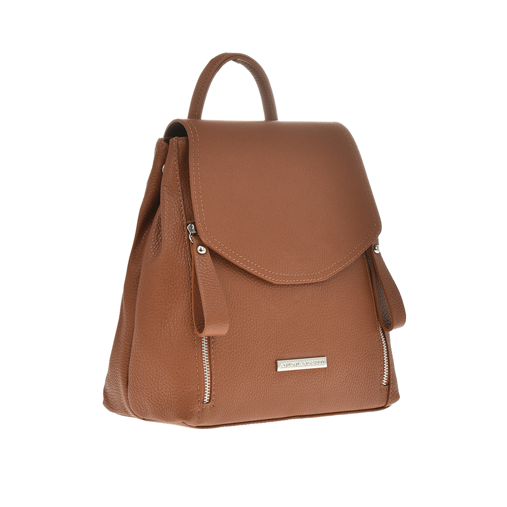 Rucsac dama din piele naturala Antonia Moretti AM1221, Cognac, #2, Bagsy