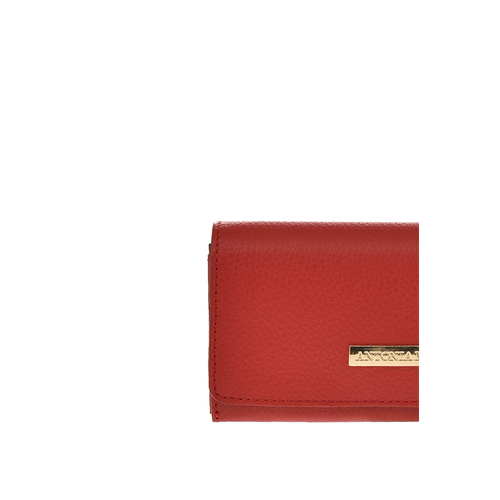 Portofel dama din piele naturala Antonia Moretti AM1232, Rosu, #5, Bagsy