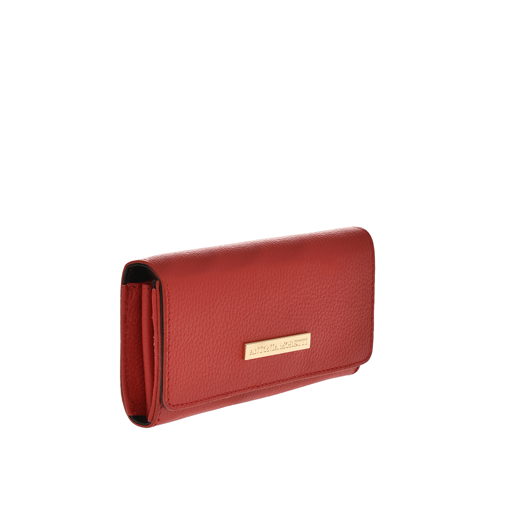 Portofel dama din piele naturala Antonia Moretti AM1232, Rosu, #2, Bagsy