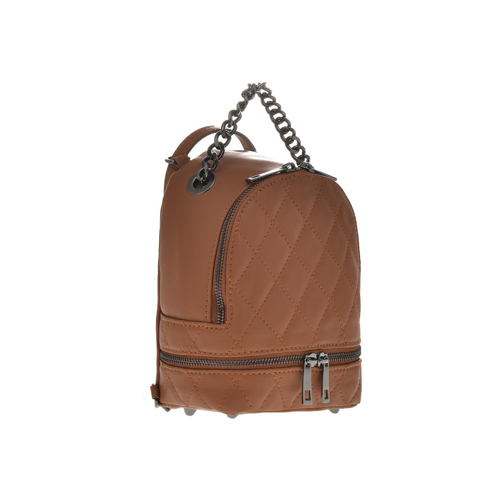 Rucsac din piele naturala Antonia Moretti AM1234, Cognac, #2, Bagsy