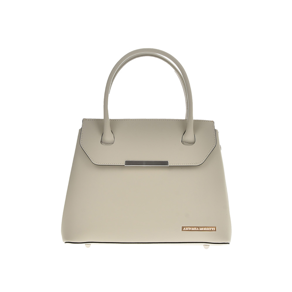 Geanta de mana din piele naturala Antonia Moretti AM1236, Bej, #1, Bagsy