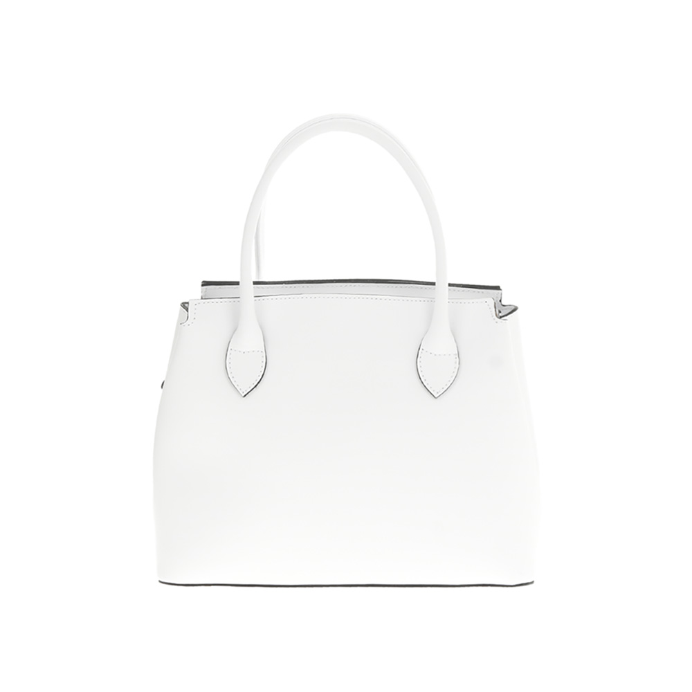 Geanta de mana din piele naturala Antonia Moretti AM1236, Alb, #3, Bagsy