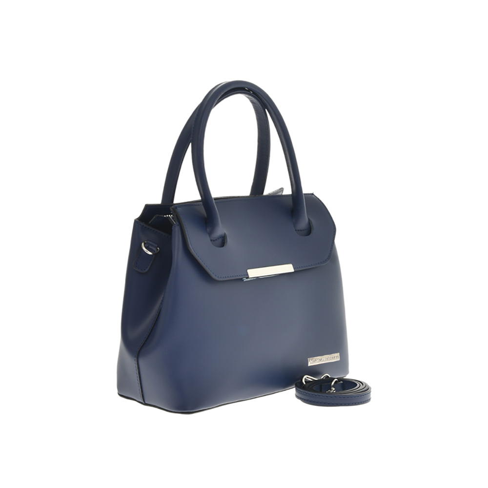 Geanta de mana din piele naturala Antonia Moretti AM1236, Albastru, #2, Bagsy