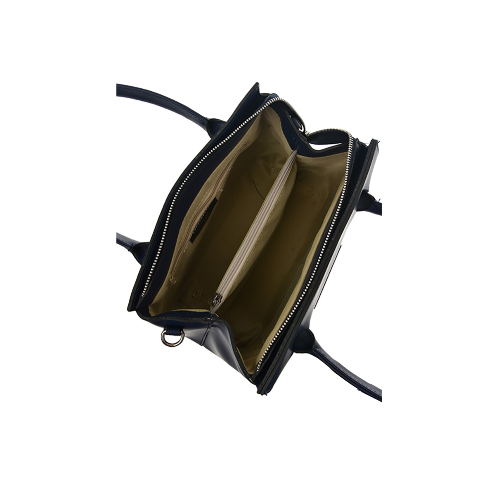 Geanta de mana din piele naturala Antonia Moretti AM1236, Albastru, #4, Bagsy