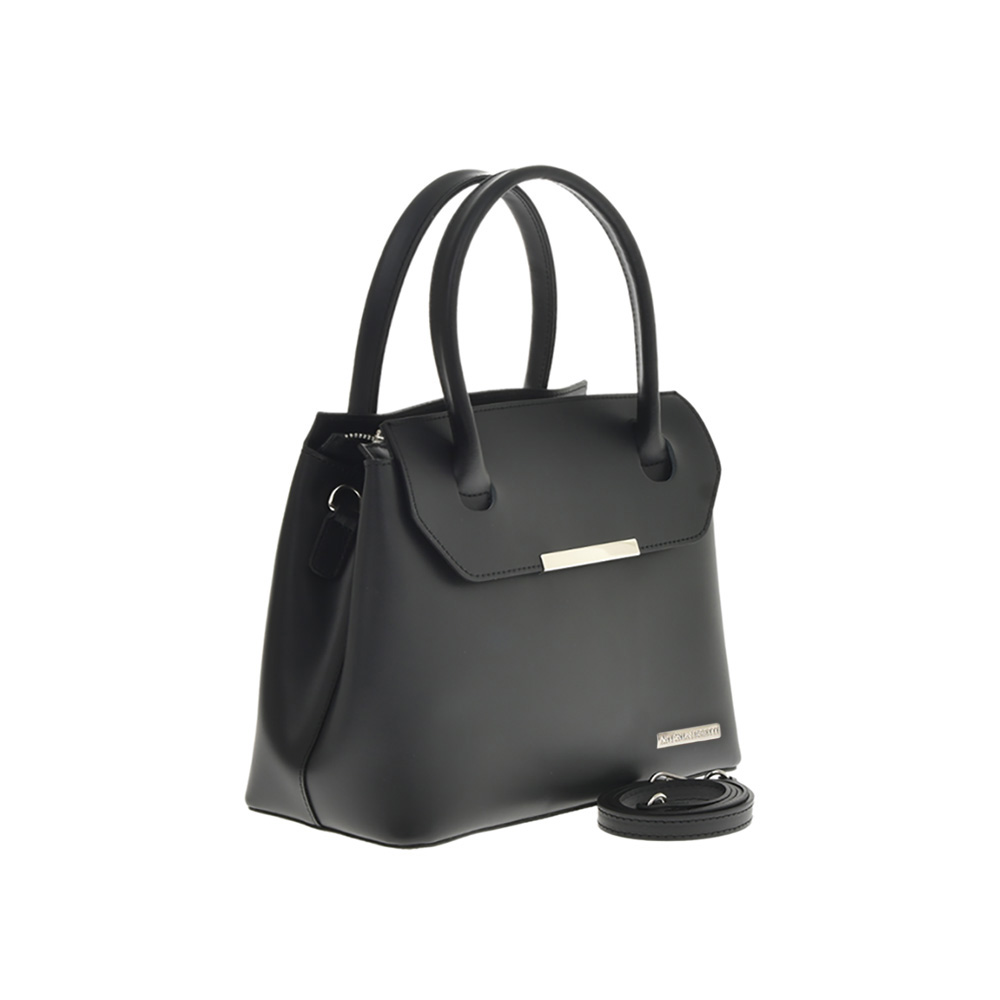 Geanta de mana din piele naturala Antonia Moretti AM1236, Negru, #2, Bagsy