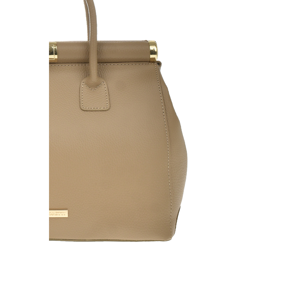 Geanta de mana din piele naturala Antonia Moretti AM1238, Grej, #5, Bagsy