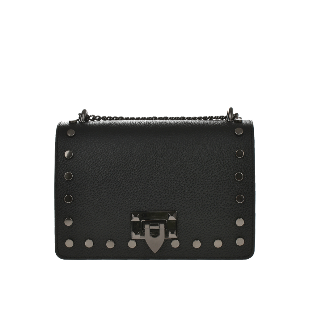 Geanta de umar din piele naturala Antonia Moretti AM1247, Negru, #1, Bagsy