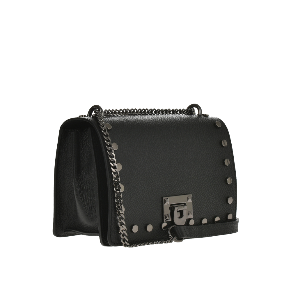 Geanta de umar din piele naturala Antonia Moretti AM1247, Negru, #2, Bagsy