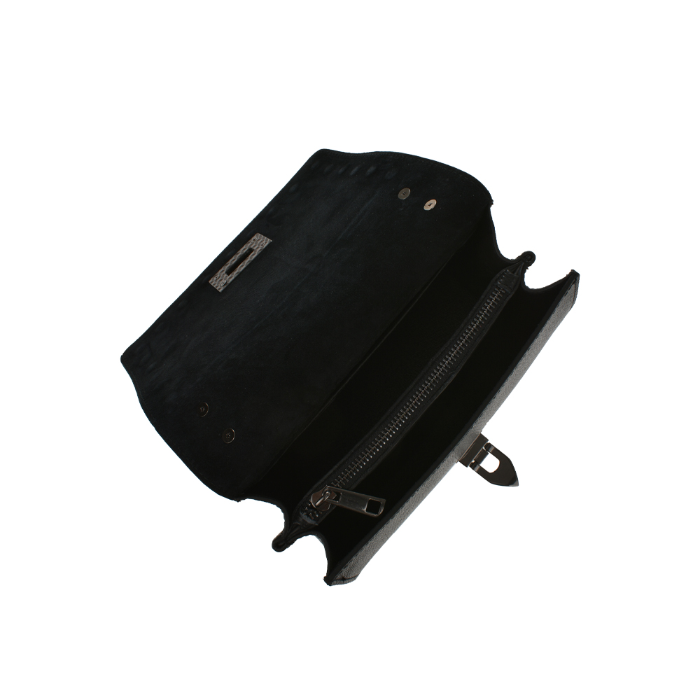 Geanta de umar din piele naturala Antonia Moretti AM1247, Negru, #4, Bagsy